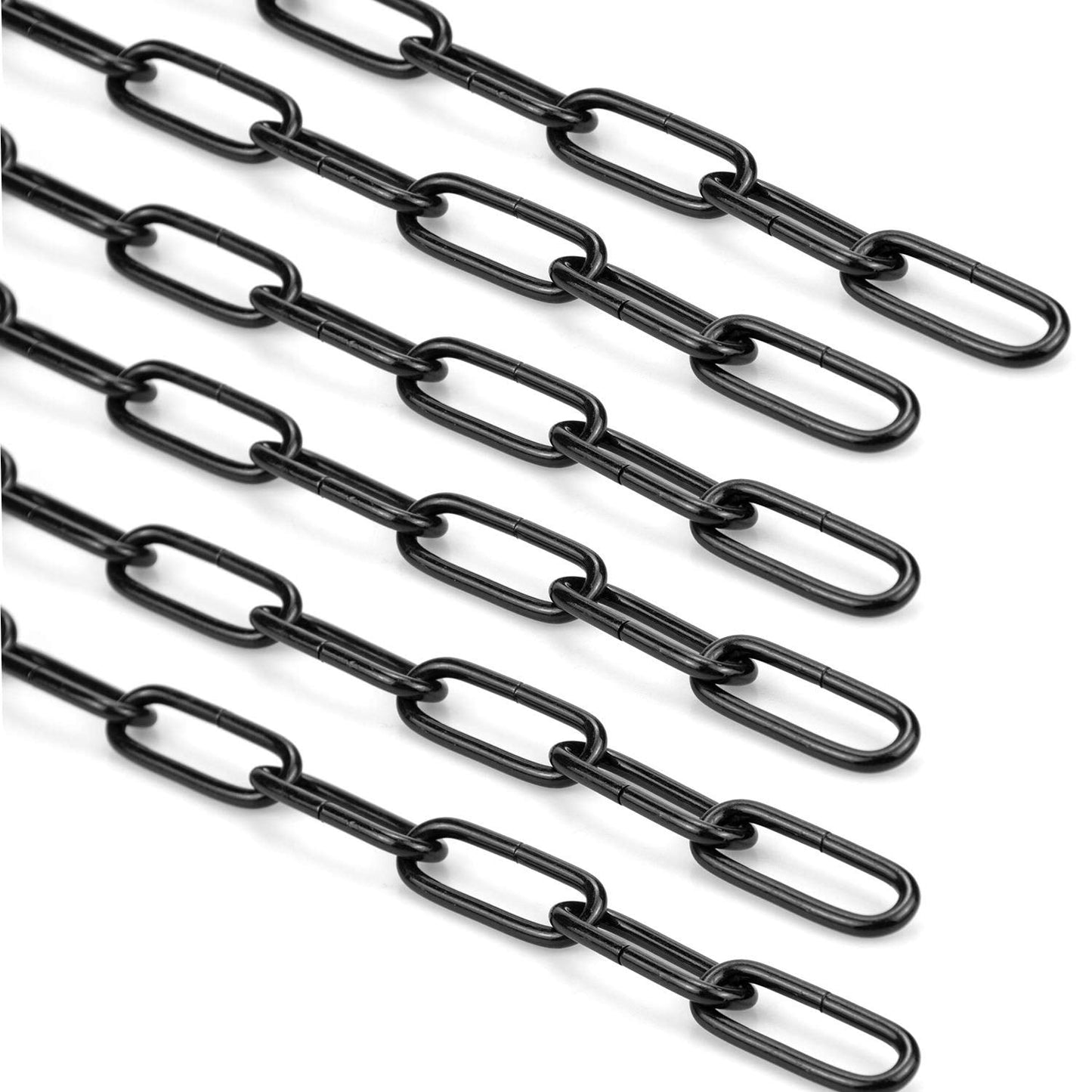 Hedume 6 Pack Black Chain Extension, 36" Fixture Chain, Ideal Black Chain for Hanging Plants, Baskets, Lamp, Strong Hold