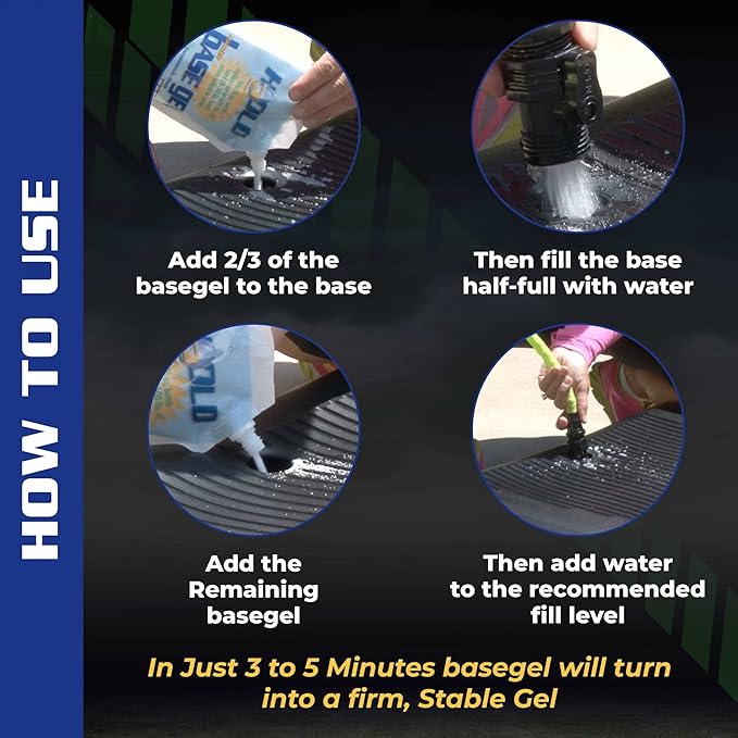 BaseGel Polymer for Basketball Goal and Outdoor Indoor Sign Hoops Bases, Perfect Replacement for Sand and Sandbags to Anchor Portable Sports Pools Baskets, Easy to Use and Apply with Water, 16 oz