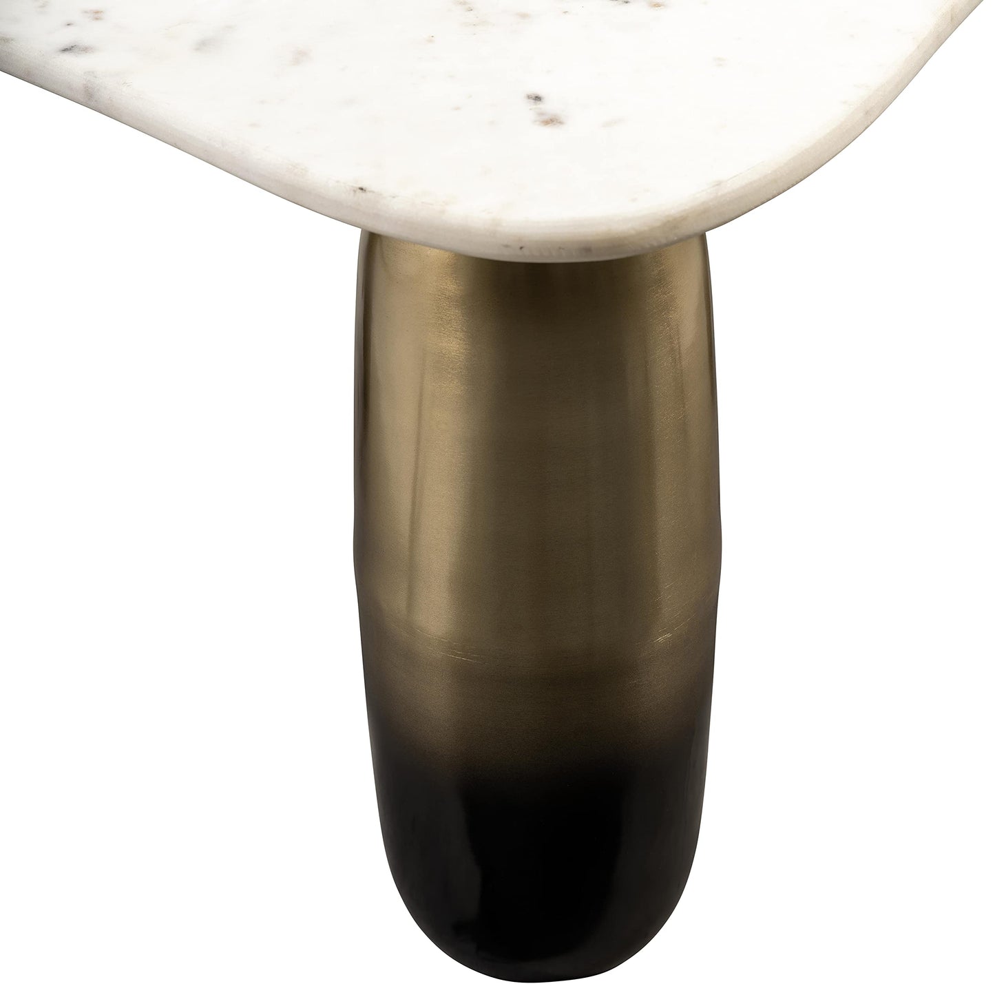 Sagebrook Home Modern Coffee Table with Square Marble Top & Sturdy Iron Legs - Accent Table for Living Room, Bedroom, Office - Elegant Contemporary Design - 16" Gold