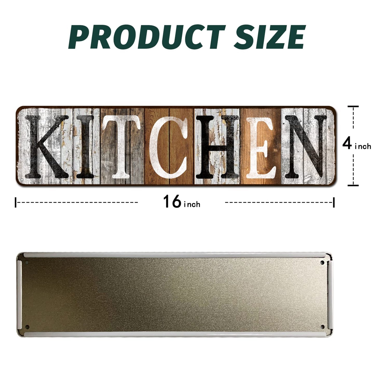 CIVOTIL Art Rustic Farmhouse Kitchen Wall Decor Prints for Dining Room Home Kitchen Signs Wall Decor (Kitchen, 4"x16")