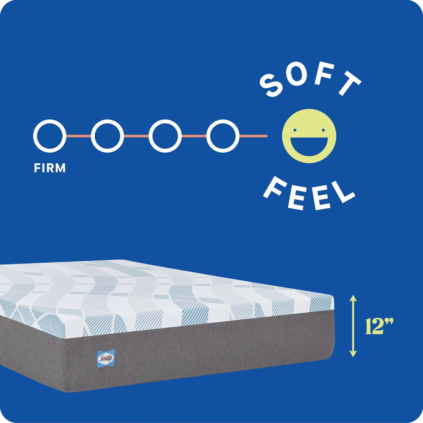 Sealy Dreamlife 12” Foam Mattress-in-a-Box, Twin XL, SealyComfort Gel Memory Foam, SealySupport Transition Foam, Surface-Guard Technology