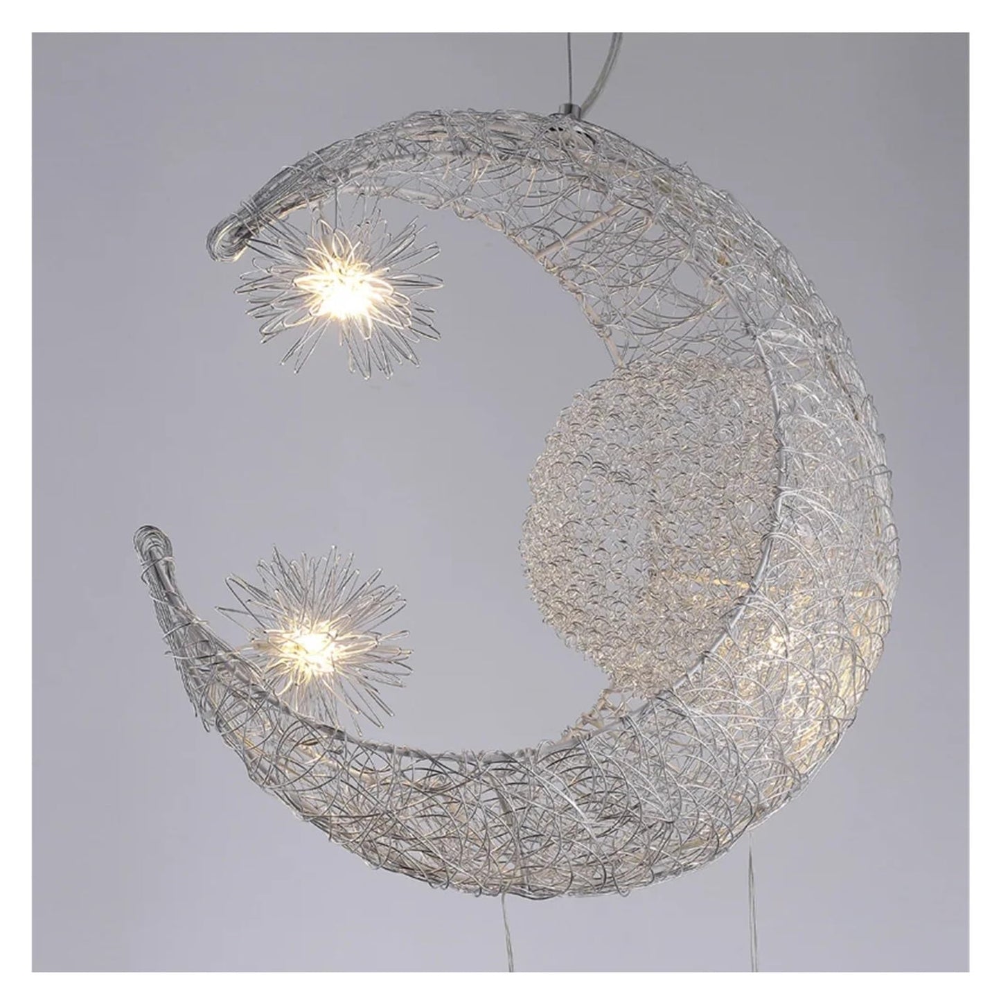 Moon Pendant Lights LED Modern Chandelier Ceiling Light Children Bedroom Hanging Lamp,for the Living Room