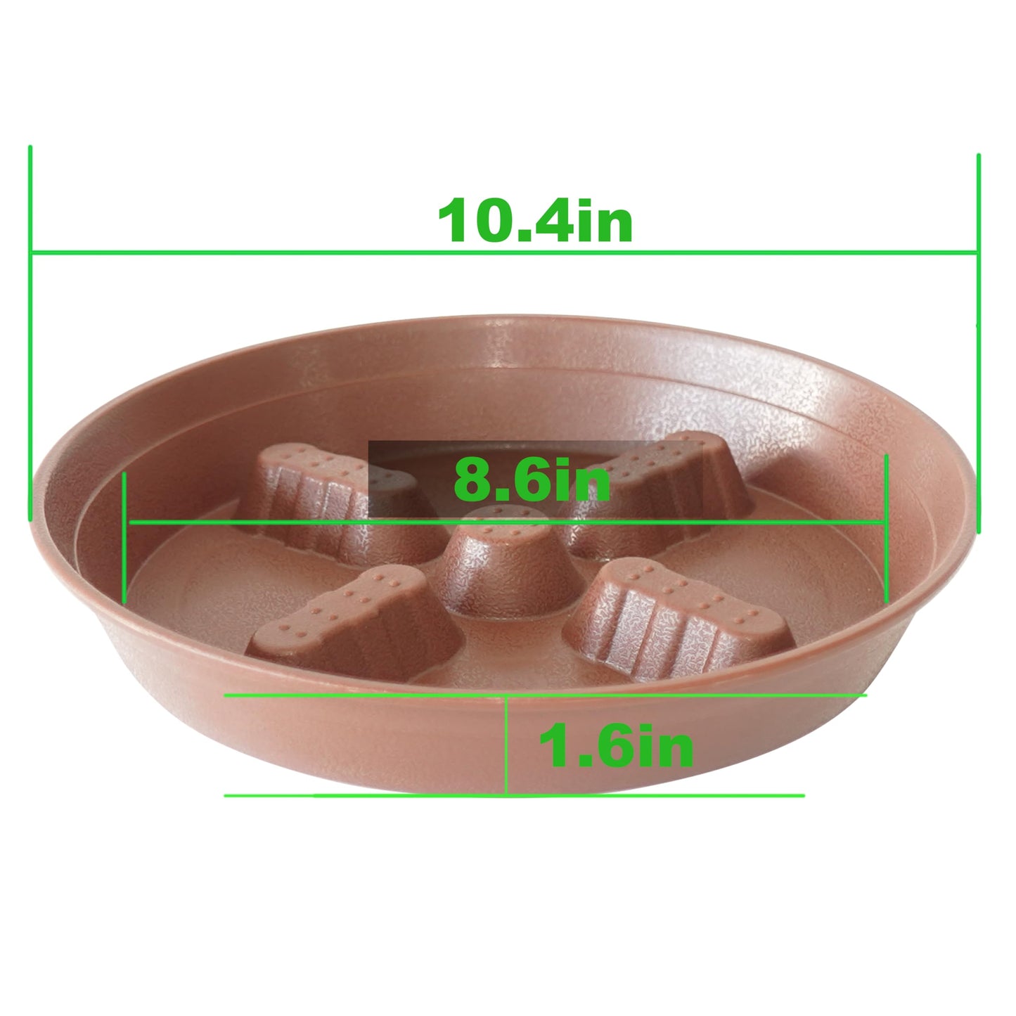 Feyvdzv 4 Pack Plant Saucer 10 inch, 8 12 14 17 inch, Plant Stand Plastic Plant Saucers for Indoors Outdoor, Heavy Duty Flower Plant Risers for Inside Pots, Pot Saucers for Plants, Grow Bags Saucers