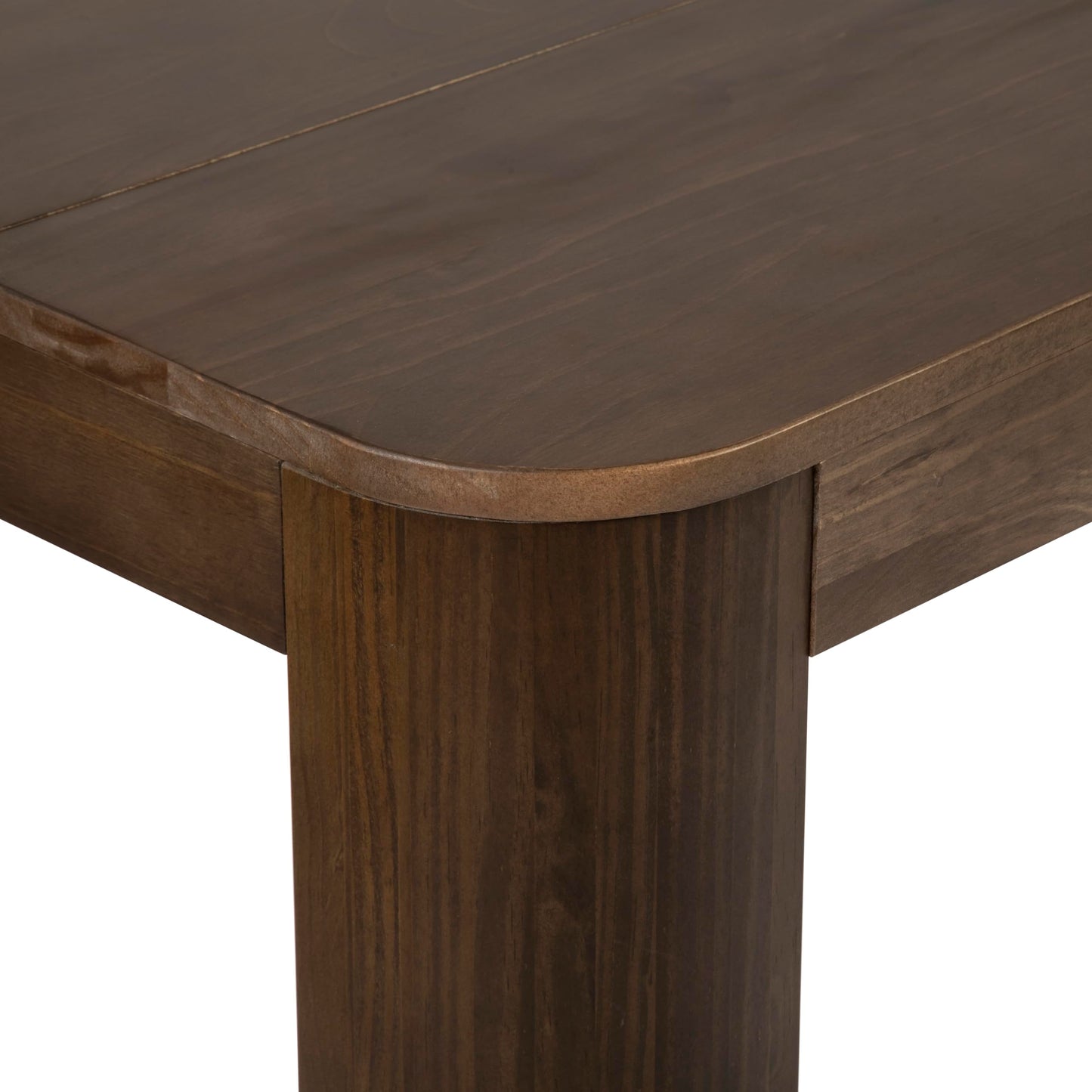 Plank+Beam Contour Dining Table, 72 Inch Solid Wood Kitchen Table, Modern Round Table for 6, Large Rectangular Kitchen & Dining Table for Home and Dining Room, Walnut