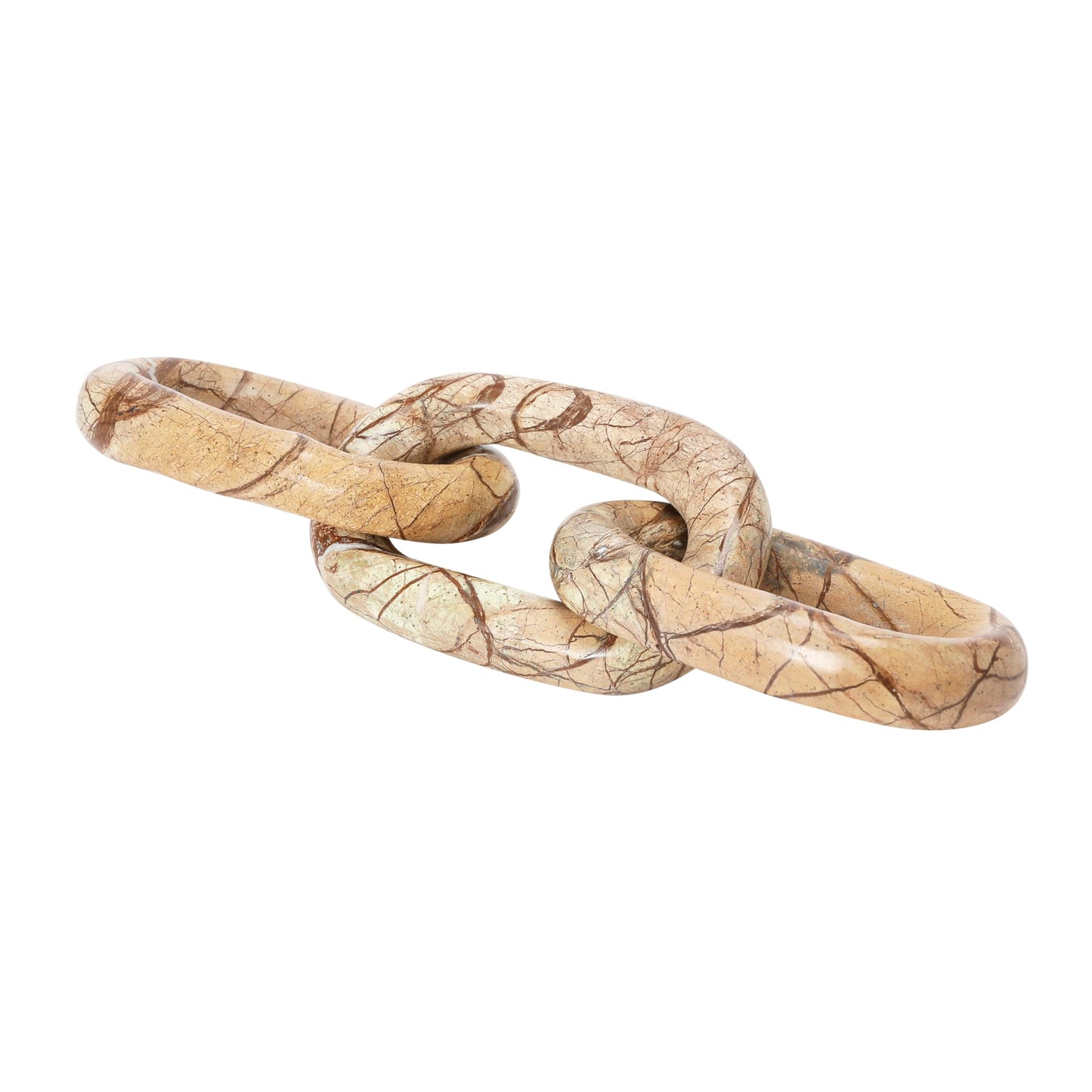 Bloomingville Decorative Marble Chain, Variegated Brown Tones