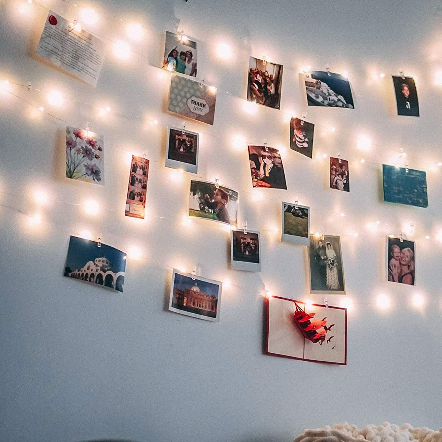 LECLSTAR 50 LED Photo Clips String Lights, 17ft with Remote - 8 Modes Fairy Lights to Clip on Pictures, Photos, Cards