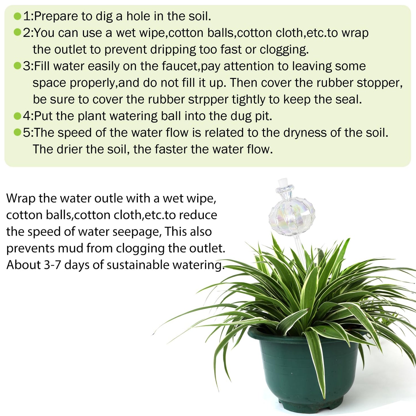 OYSIR 3 PCS Top-Fill Self Watering Globes, Automatic Plant Watering Devices, Transparent Self Watering Planter Insert, Durable Clear Glass Aqua Bulbs for Indoor, Cactus Shape, & Funnel