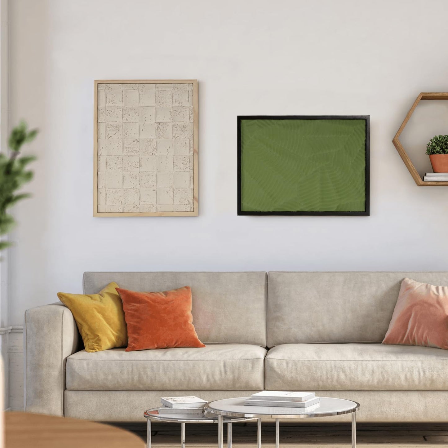 NAHARO Modern Textured Artwork- Natural wood Handcrafted Rustic Charm for Your Home - Perfect for Living Room, Bedroom,Kitchen,or Office