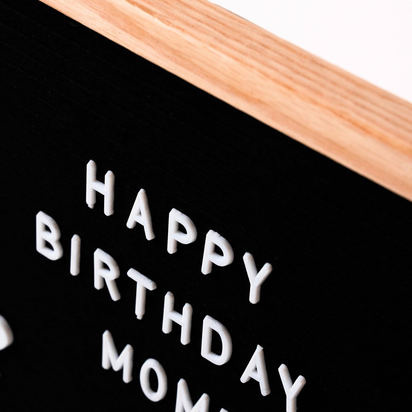 Black Felt Letter Board | Classy Dark Stained Wooden Frame with White Letters | Premium Changeable Sign Boards for Home Decor Motivational Quotes Baby Announcement Price List Message Letterboard With