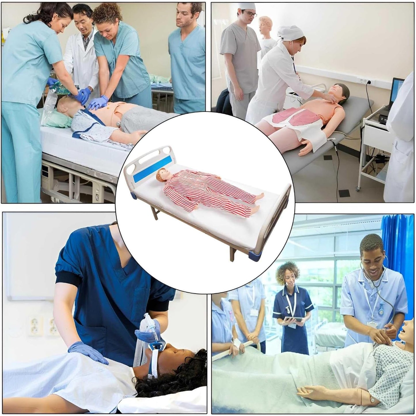 Nursing Skills Training Manikin Medical Mannequin for Training, Medical Mannequin for Training for Clinical Skills Training and Patient Care Teaching Education Pratice (Male)(Female)