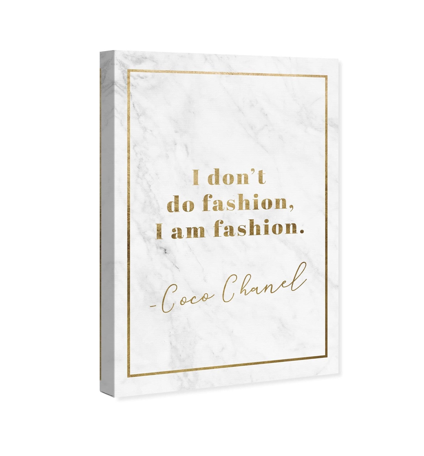 Oliver Gal Typography Wall Art Canvas Prints Quotes and Sayings I Dont Do Fashion Gold Home Décor, 24" x 36"