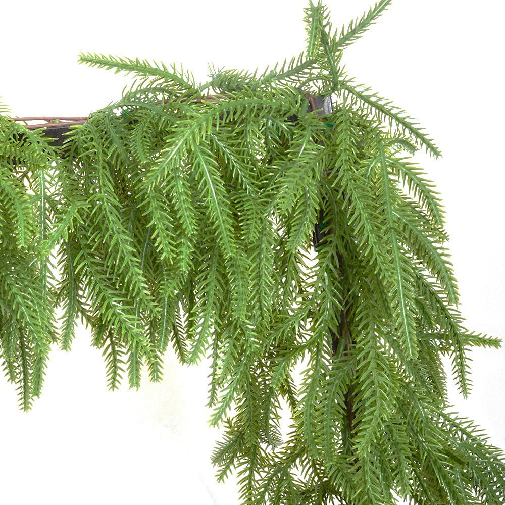 2Pack Artificial Pine Garland 13.2ft Real Touch Winter Greenery, Indoor Outdoor Holiday Decor (2Pack)