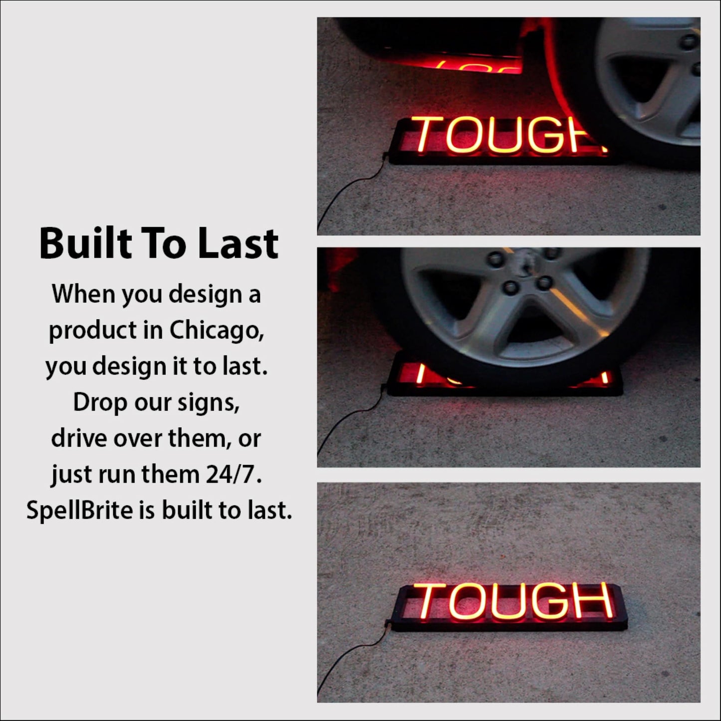 SpellBrite PIZZA Sign | Pizza-Related Sign with Neon Look, Green LED Light Source | 17.6" x 6.3"