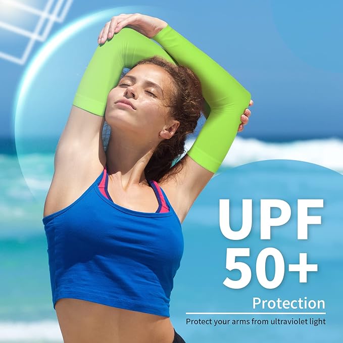 YESLIFE UV Sun Protection Arm Sleeves for Men & Women,UPF 50 Cooling Sports Sleeve