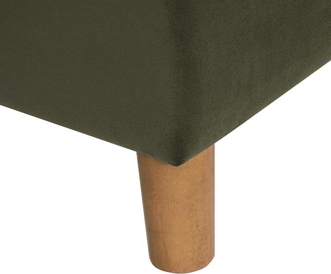 Spatial Order Home Decor | Dinah Collection Modern Storage Ottoman | Ottoman with Storage for Living Room & Bedroom(Loden Green Velvet)
