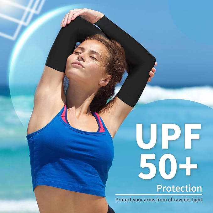YESLIFE UV Sun Protection Arm Sleeves for Men & Women,UPF 50 Cooling Sports Sleeve