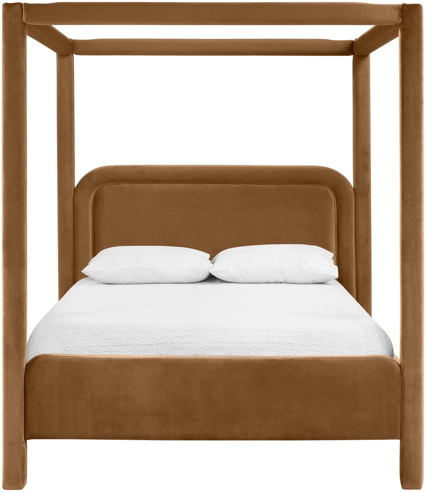 Meridian Furniture Salina Saddle Velvet Upholstered Queen Bed