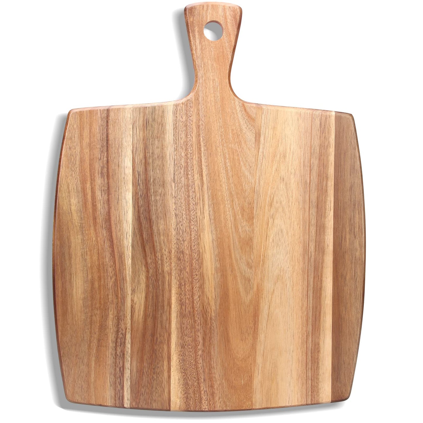 16.6"x13" Large Acacia Wood Cutting Board with Handle Big Wooden Charcuterie Boards Butcher Block Meat Cutting Boards for Kitchen Decor Bread Cheese Serving Platter Thick Teak Chopping Board Food Tray