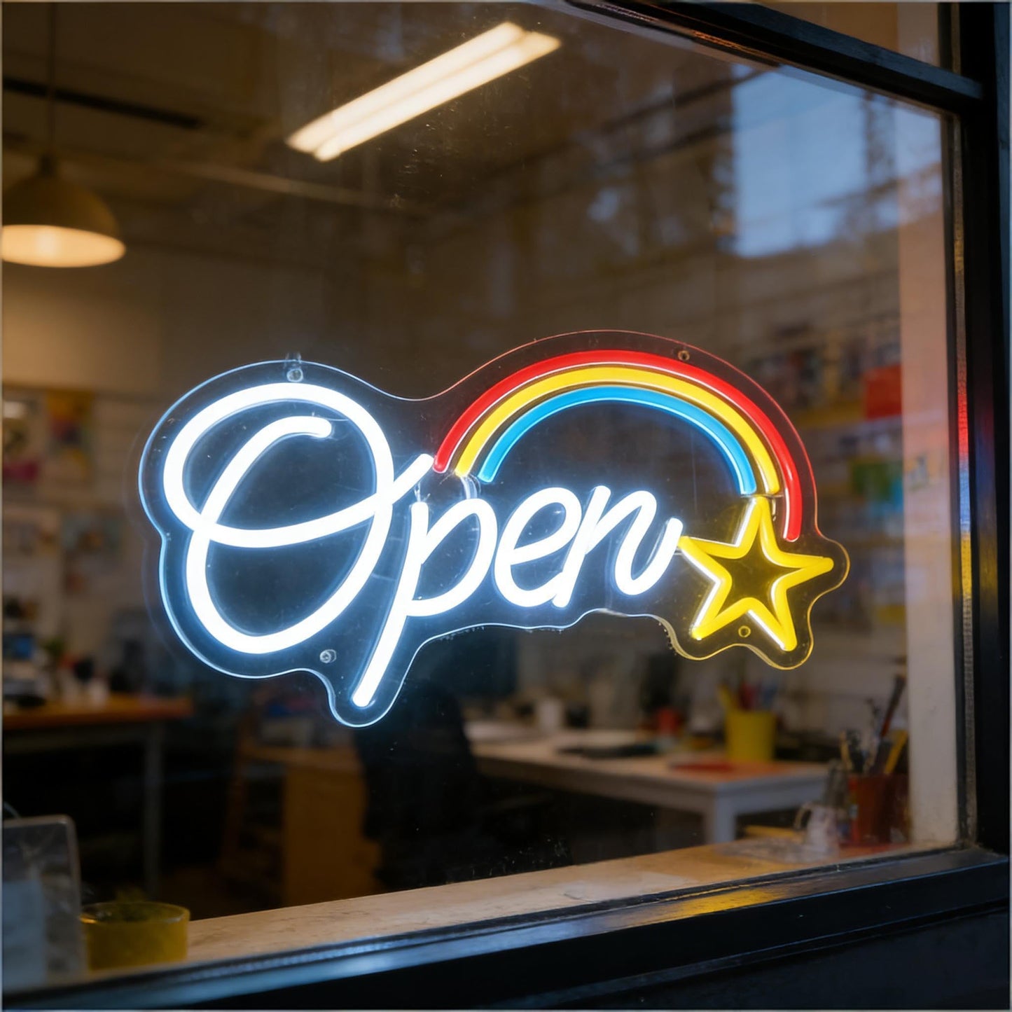 Open LED Neon Sign, USB Powered Decorative Light Store Business Open Sign for Retail Shop Cafe Bar Home Wall Table Light Up Neon Decor 15.7 x 7.1 In