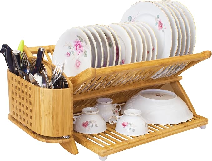 Totally Bamboo "Eco" Utensil, Flatware and Cutlery Drying Caddy for Totally Bamboo Eco Dish Drying Rack