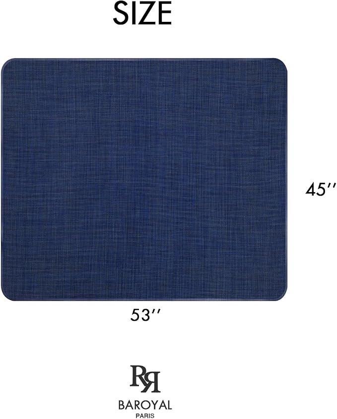 BARoyal Office Chair Mat for Hardwood Floor Under Desk Computer Rolling Chair Mat for Wood/Tile Floor Non-Slip Heavy Duty Desk Rug PVC Plastic Hard Floor Protector 45" x 53"(Indigo)