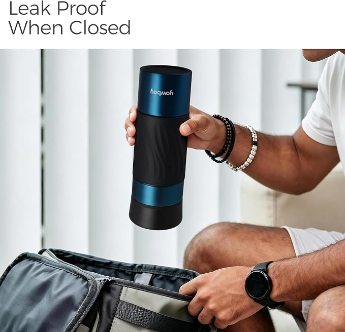 Travel Coffee Mug with 360°Lid, Travel Coffee Tumbler 16 Oz Leak Proof, Stainless Steel Insulated Travel Mugs for Hot and Cold Spill Proof(MetPaintBlue)
