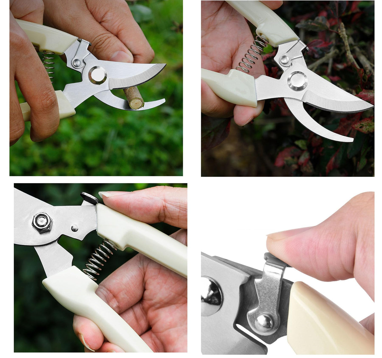 Blue Garden Flower Shears Pruning Shears 6.9 inches Scissors Heavy Duty Plant Scissors for Cutting Flowers, Trimming Plants, Bonsai, Fruits Picking (Blue Handle)