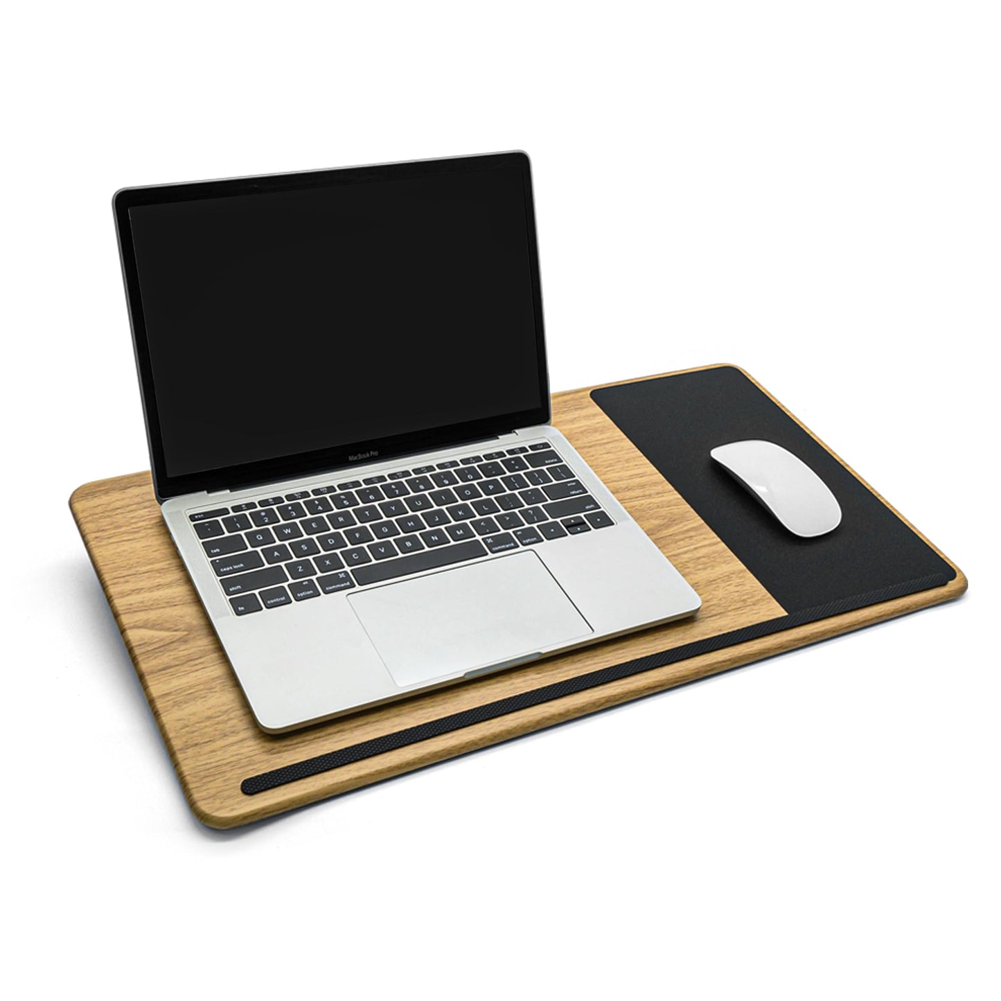 ergomi Lap Desk with Soft Cushion and Wrist Rest – Portable Laptop Desk for Bed, Couch & Home Office, Removable Mouse Pad & Anti-Slip Strip for 17 inch Laptop (Large, Wood Pattern)
