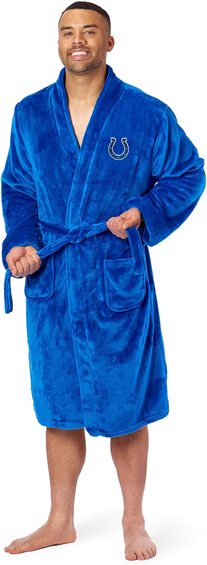 NFL Adult Unisex Silk Touch Bathrobe, Officially Licensed Loungewear, Soft Plush Polyester