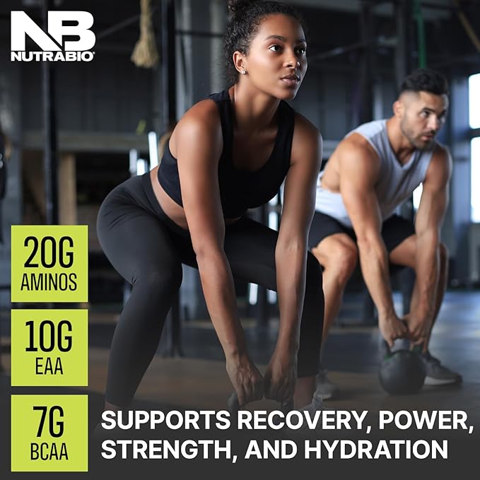 NutraBio Intra Blast Bcaa Powder Amino Acid Supplement, Electrolyte & Hydration Blend, Intra, Pre Workout & Muscle Recovery, 20g Eaa Amino Acids Powder, 5g Glutamine- Dragonfruit Candy, 30 Serving