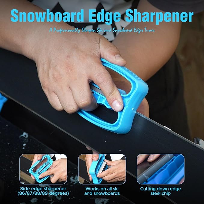 XCMAN Complete Ski Snowboard Tuning Waxing Combo Kit with Waxing Iron,Ski Wax,Side Edge Tuner,Ptex Base Repair,Gummy Stone,Diamond Stones for ski Snowboard EdgeTuning