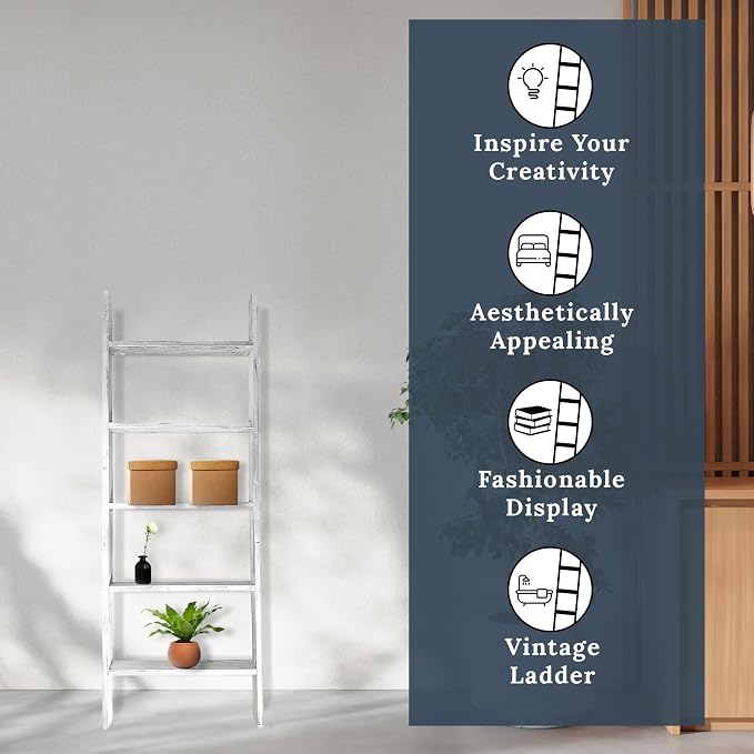 BARNWOODUSA Throw Blanket Ladder – Fully Assembled Reclaimed Wood – Rustic Decorative Ladder for Towels, Quilts, & More – Perfect Farmhouse Decor for Bathroom, Porch, or Living Room,3ft.