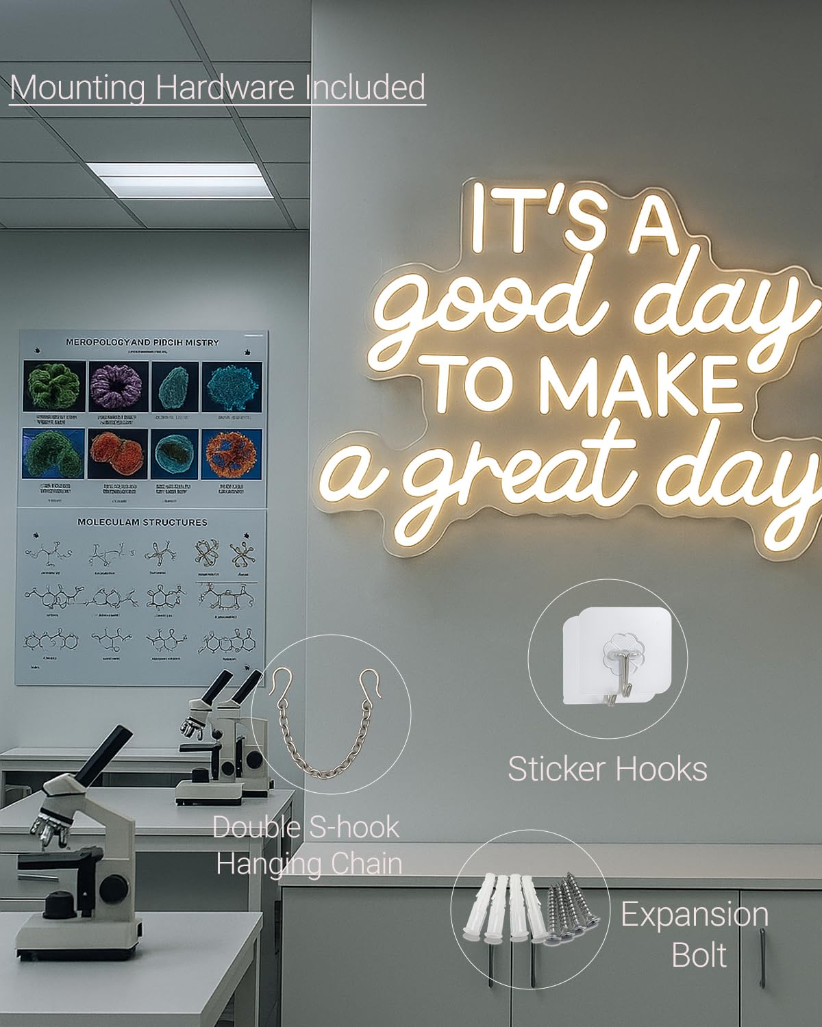 Motivational Neon Sign, LED Wall Light Warm White Glow for Bedroom, Office, Classroom, Home Decor, Gift Idea