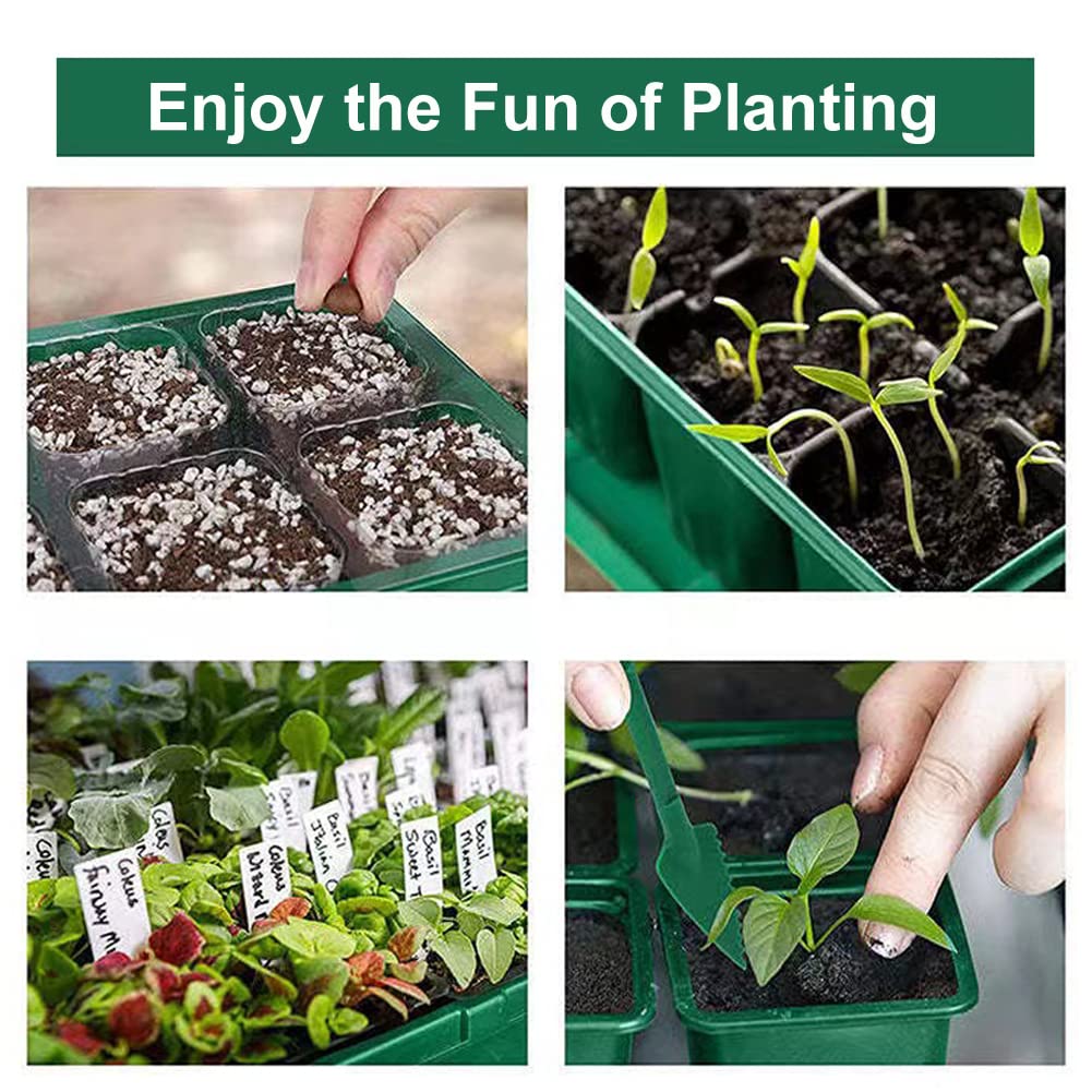 YOOAEFRTY 3-Pack Garden Propagator Plant Germination Set with Adjustable Humidity Dome and Base Greenhouse Grow Trays for Seeds Growing Starting (12 Cells per Tray)