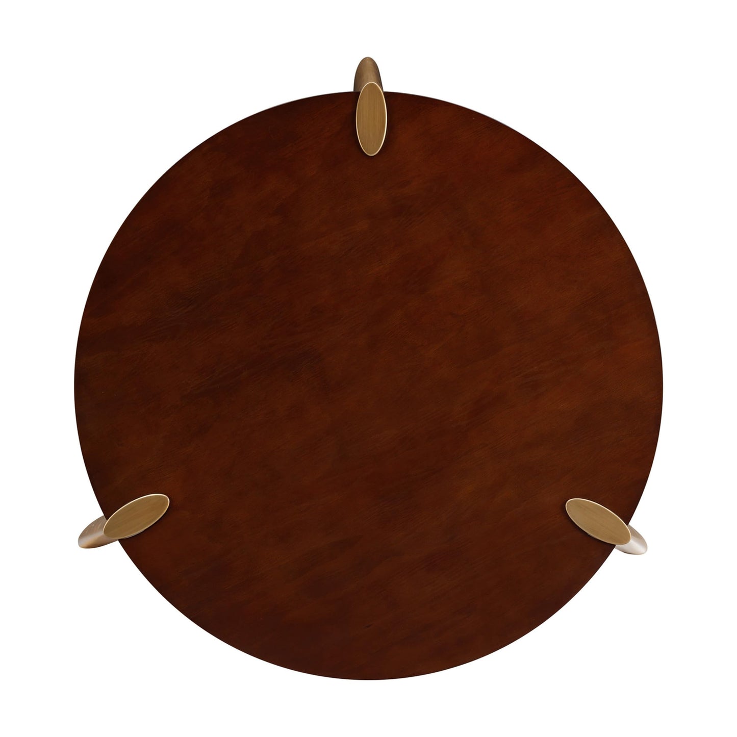 NTC Tribase 47 Inch Modern Design, Round Dinner Table for Dining Room, Living Room Furniture, Effortless Assembly, Dark Walnut