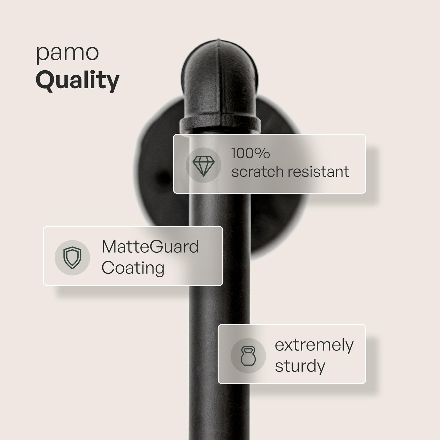 pamo Industrial Pipe Clothing Rack – Wall Mounted Black Closet System in Powder-Coated Steel – 79.13" W × 87.4" H – Easy Setup – Ideal for Walk-In Closets & Retail Use