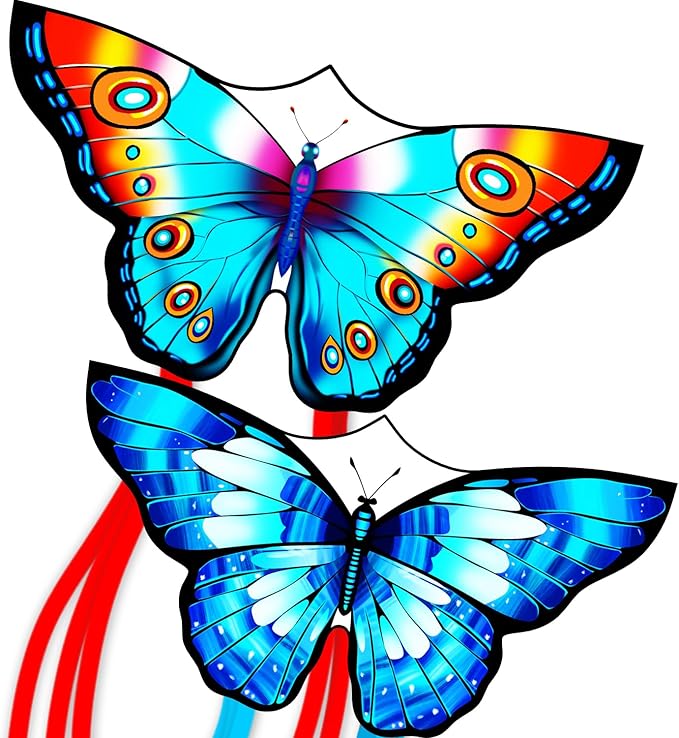 Xida Butterfly Kite for Kids & Adults, Easy to Fly, Ages 4-8, Large Kite with 300ft Handle, Perfect for Beach Trips