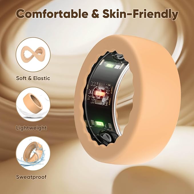 Ring Cover Compatible with Oura Ring Gen 4 /Gen 3/ Samsung Galaxy/RingConn/ULTRAHUMAN, Anti-Scratch Elastic Silicone Case Protector for Men Women Working Out Gym