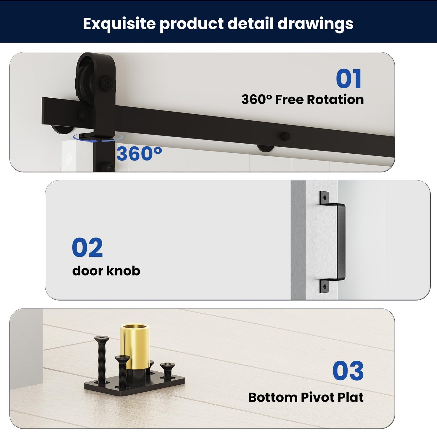 Bifold Barn Door 60" x 84", MDF Bi-Fold Sliding Closet Doors with Hardware Kit Included, Pre-Finished Easy Assembly, Water-Proof PVC Surface & Save Space, H-Frame, 68" Track for 4 Doors,White