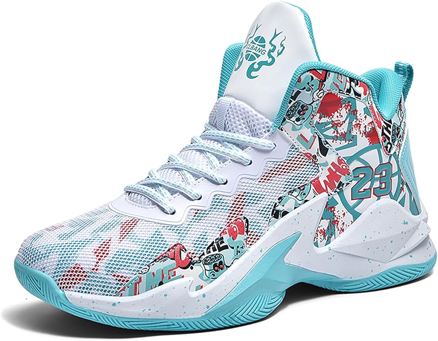 Boys Basketball Shoes Breathable Indoor Athletic Shoes Youth Outdoor Fashion Sneakers Comfortable Basketball Shoes for Girls