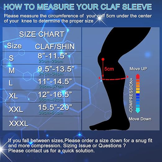 HOBRAVE Padded Calf Sleeve Shin Supports for Sports Pair