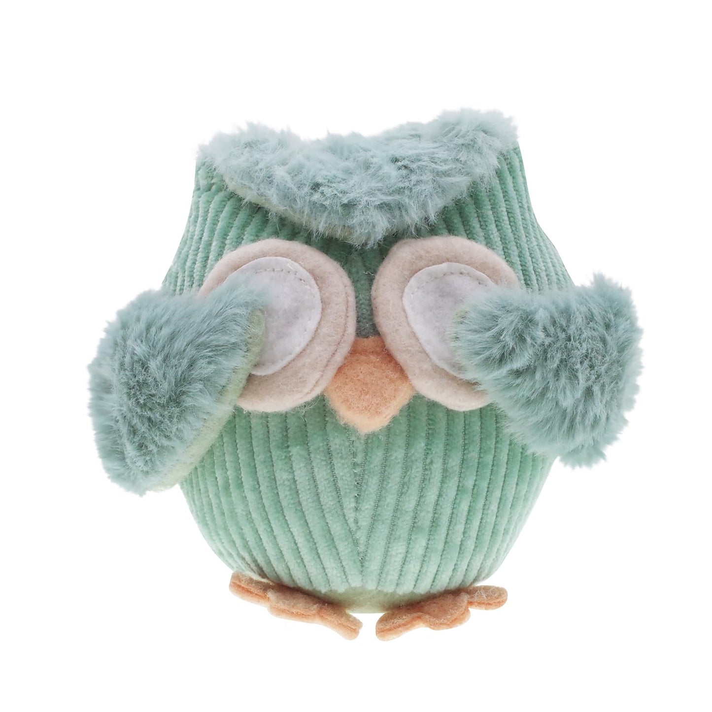 Etistta 3PCS Owl Plush for Home Decor 5 inch, See No Evil Hear No Evil Speak No Evil Owl Gifts for Women Bedroom Bird Christmas Decoration (Green)