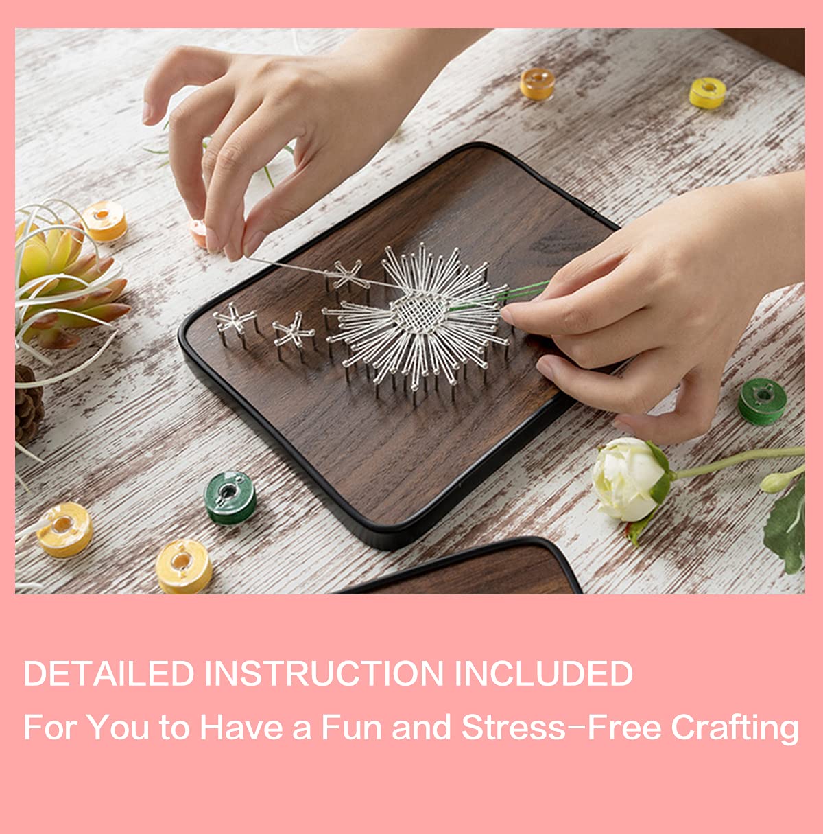 BAZIMA DIY String Art Kit for Beginner,Unique Gift, DIY Dandelion Craft Kit,Craft Kit for Holidays