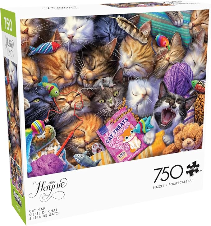 Buffalo Games - Jeff Haynie - Cat Nap - 750 Piece Jigsaw Puzzle for Adults - Challenging Puzzle Perfect for Game Nights - Finished Size is 24.00 x 18.00