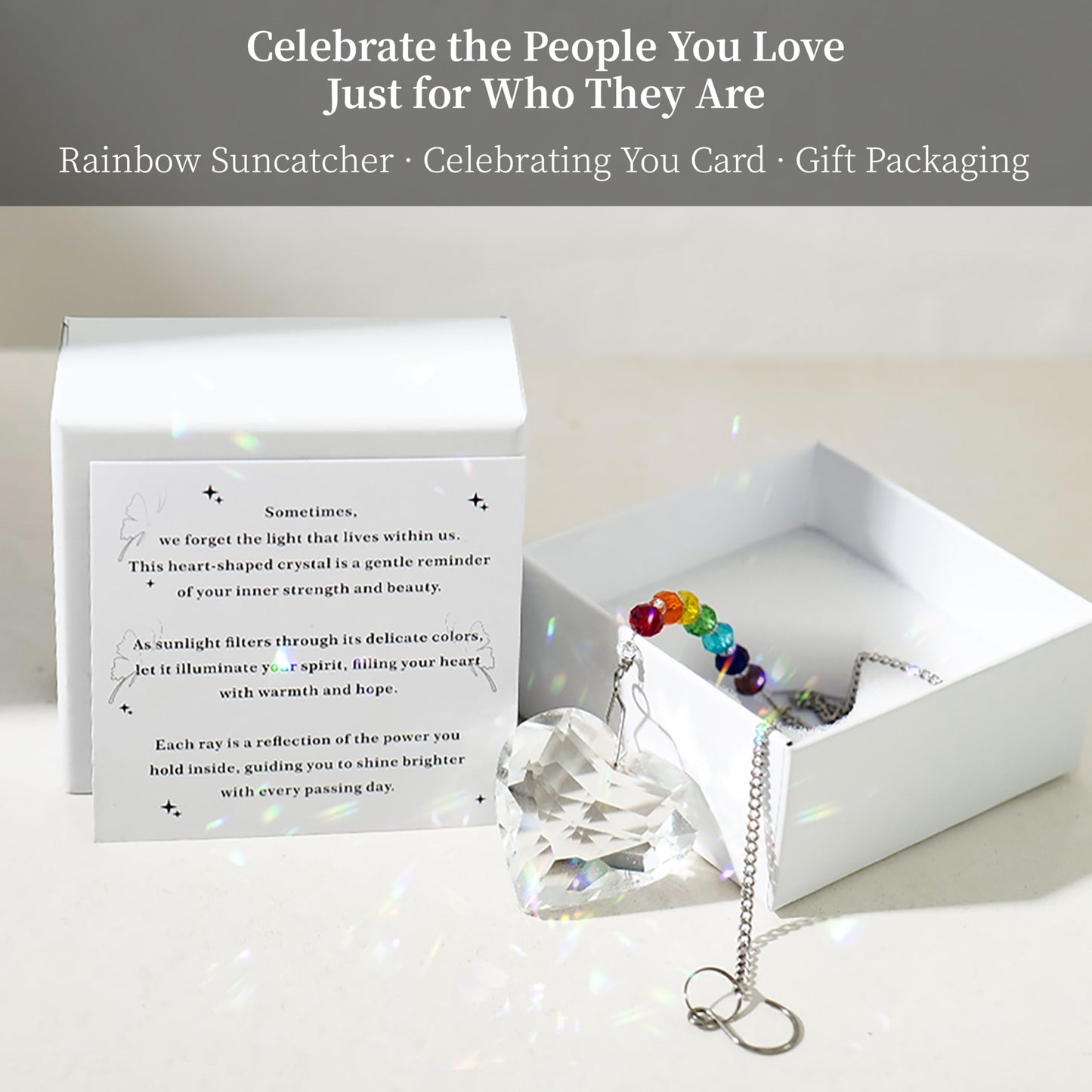 Hegelda Birthday Gifts for Women Friendship,Mothers Day Inspirational Gifts for Friends Coworkers Girlfriend Wife Mom Daughter Sister Aunt Crystals Suncacther Ornaments