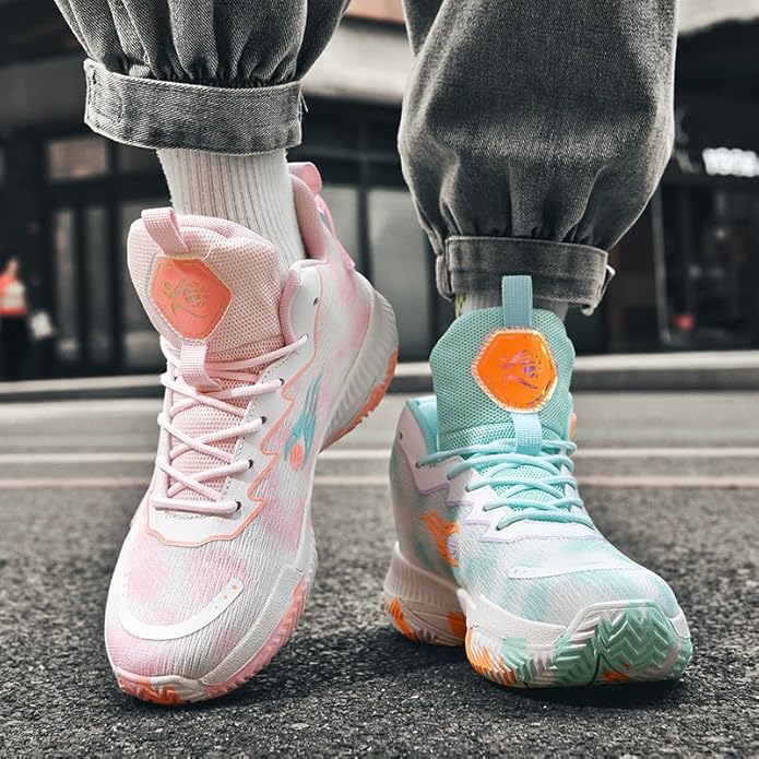 Basketball Shoes for Womens and Mens, Breathable Non Slip Outdoor Casual Unisex-Adult Fashion Sneakers