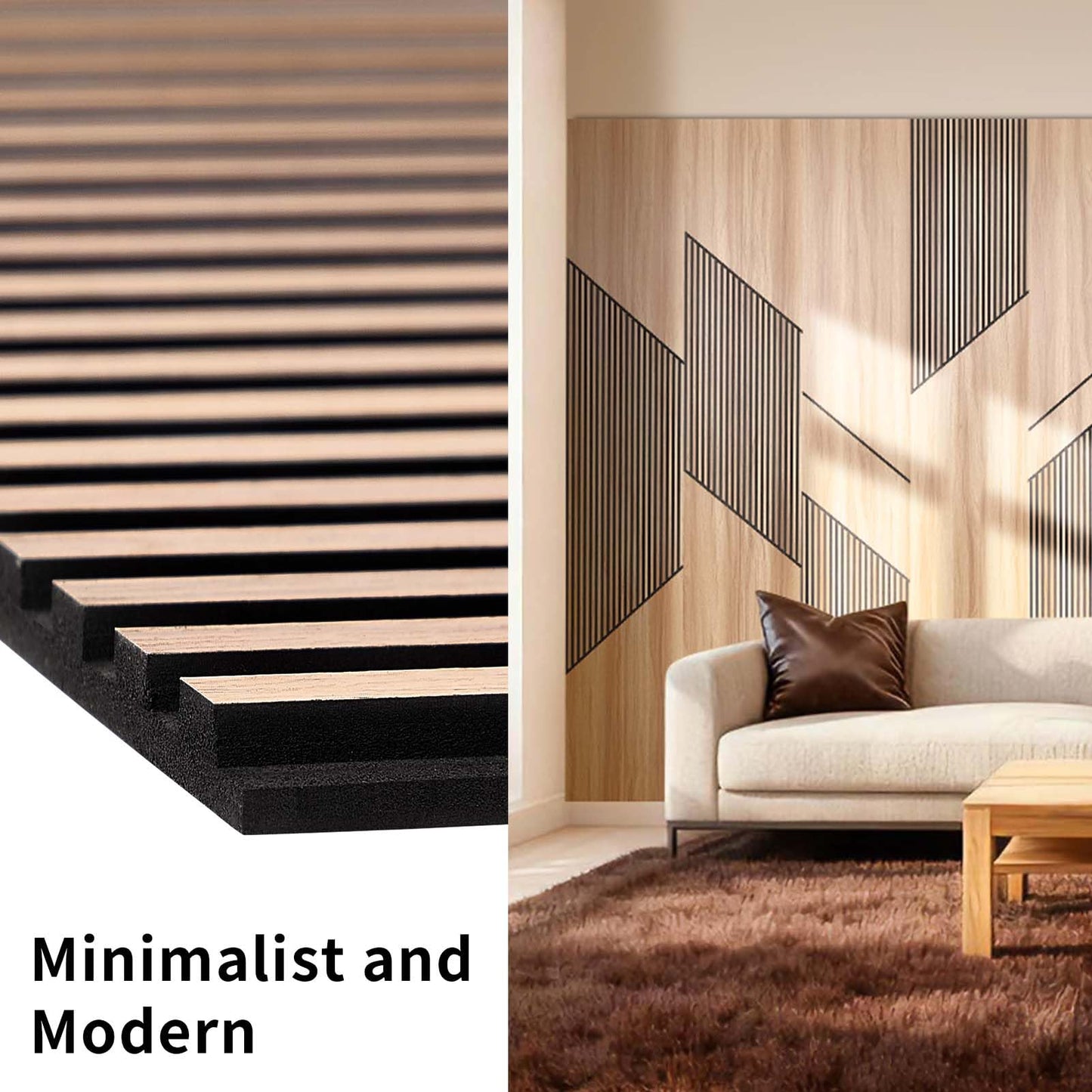 SSHENGYA 8-Pack Teak Wood Grain 3D Wall Panels with Adhesive, Peel and Stick PVC Wall Tiles for Accent Wall, Covers 92.6 Sq Ft for Luxury Living Room & Bedroom Decor