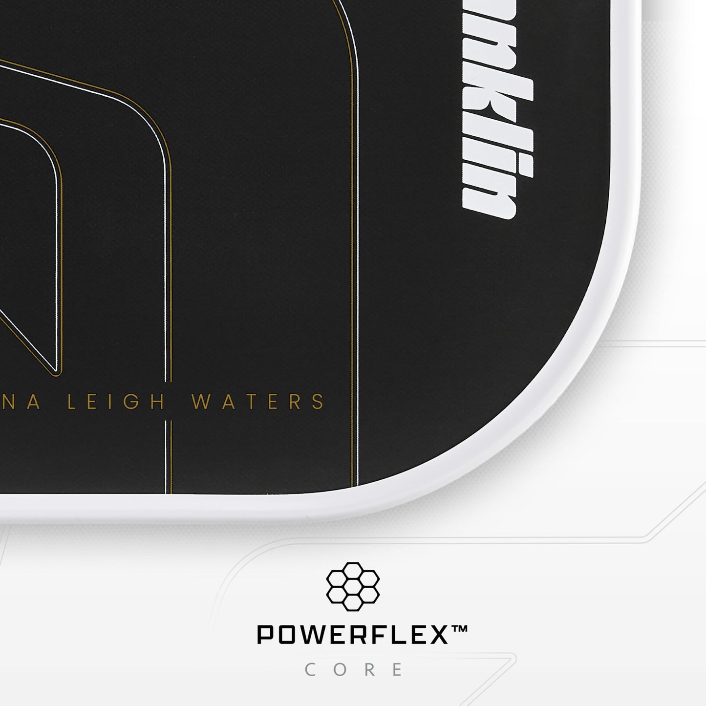 Franklin Sports PRO Pickleball Paddles – C45 Carbon Fiber Series - Official USAP + UPA Approved Pickleball Paddle - Aurelius 16mm Polymer Core - Official Shape of Anna Leigh Waters - Black/White