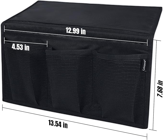 Gloppie Bedside Caddy with Pockets - Table Nightstand & Loft-Bed Organizer - Desk Storage & Hanging Organizer for Dorm