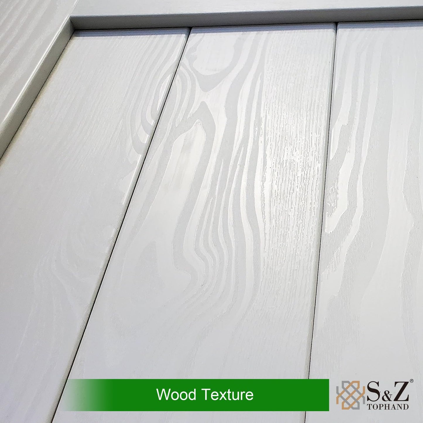 S&Z TOPHAND® 50in x 84in MDF Barn Door with 10FT Sliding Door Hardware Kit, Solid Barn Door Slab Covered with Water-Proof PVC Surface.（White）